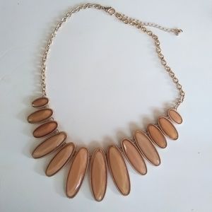 Tan & Gold Statement Necklace